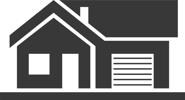 公寓，房子和建筑黑色图标图片下载