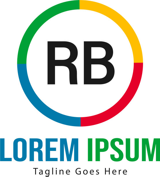 RB字母现代框架标志模板图片下载