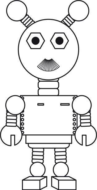 卡通机器人图标图片下载