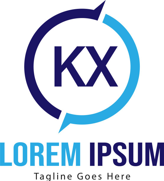 初始kx标志模板与现代框架图片下载