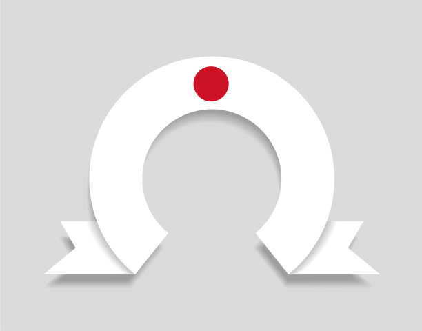 日本国旗圆形抽象背景图片下载