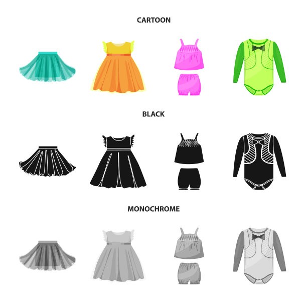 设计的时尚和服装图标集图片下载