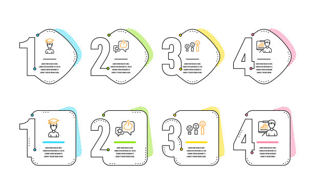 像学生和客户满意度图标集图片下载