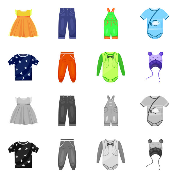 设计时尚和服装图标图片下载