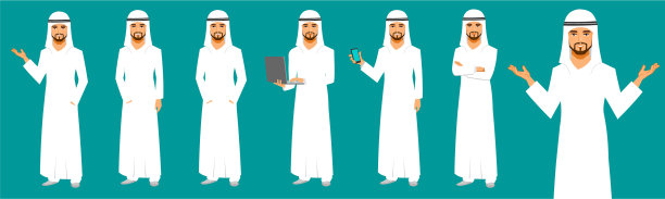 摆出阿拉伯商人的姿态图片下载