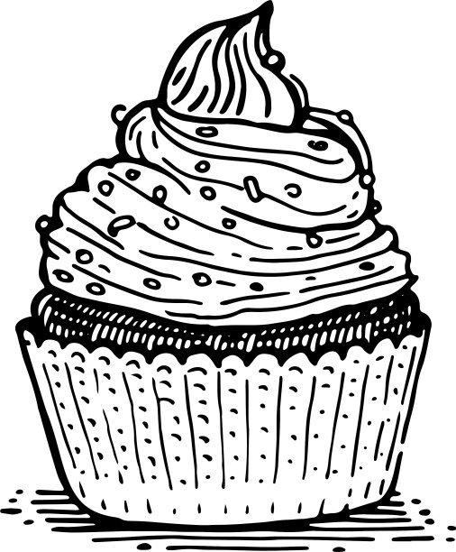 松饼和奶油图片下载