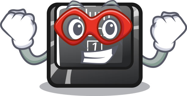 卡通形状的超级英雄数字锁图片下载