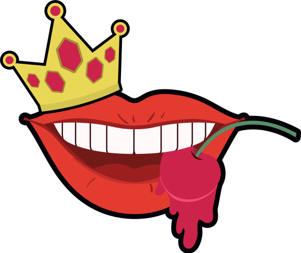 女嘴里滴着樱桃图片下载