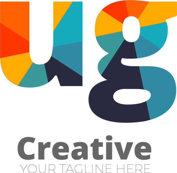 首字母圆形设计标志-元素图片下载