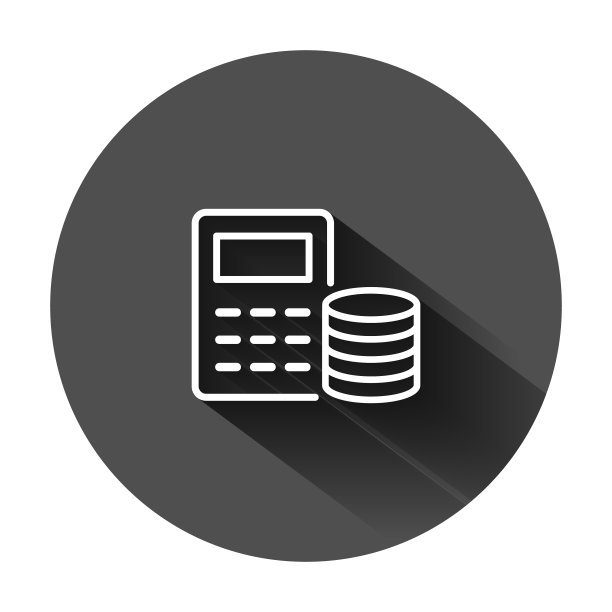 扁平风格的资金计算图标预算图片下载