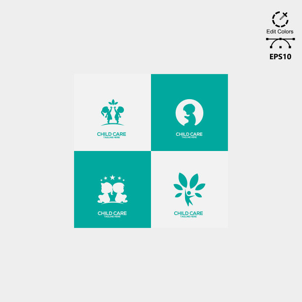 设计标志儿童护理标志包装图片下载