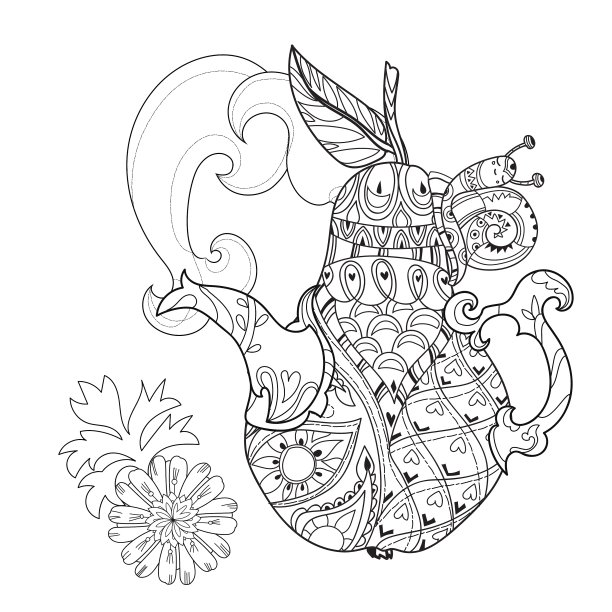 蜜梨涂鸦和蜜蜂图片下载