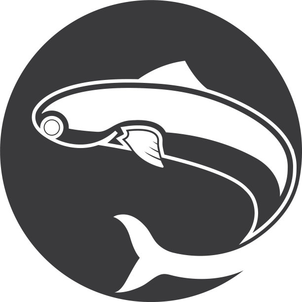 鱼标志模板创意钓鱼俱乐部标志图片下载