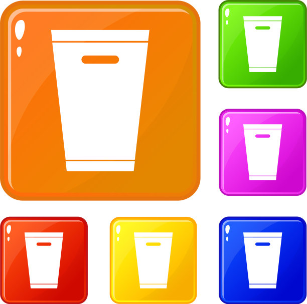 垃圾桶图标设置颜色图片下载