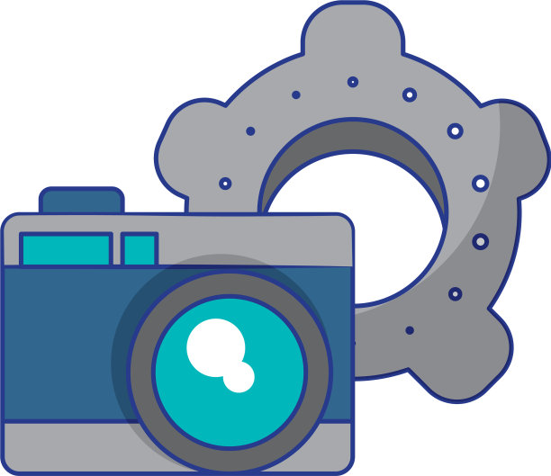 照相机和齿轮图片下载