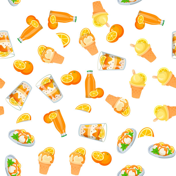 橙色的冰淇淋图片下载