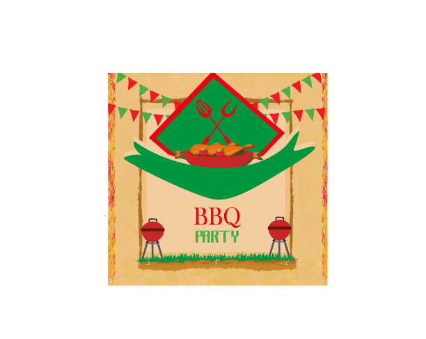 烧烤派对菜单卡邀请函图片下载