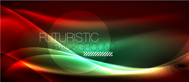 发光抽象波对黑暗闪亮的运动魔术图片下载