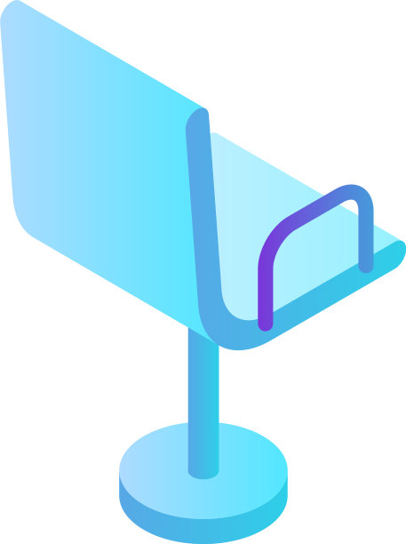 电脑椅子图标等距风格图片下载