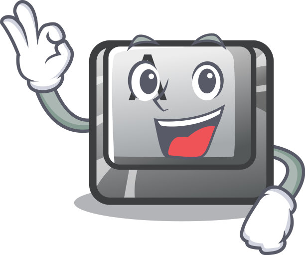 好的，卡通的按钮a图片下载