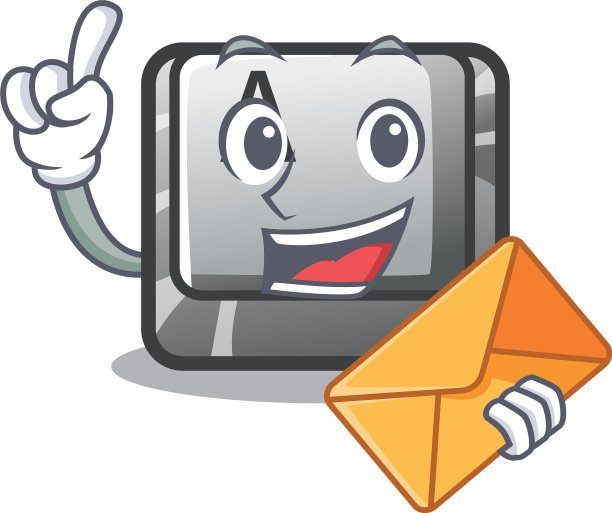 与信封按钮一个卡通形状图片下载