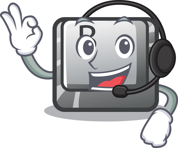 带有字符形状的耳机按钮b图片下载