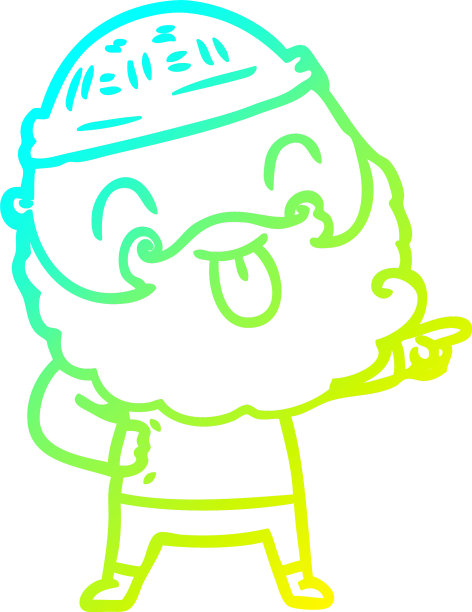 冷斜线画胡子的男人图片下载