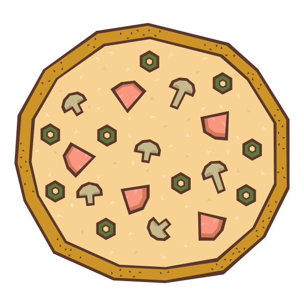 蘑菇披萨卡通图片下载