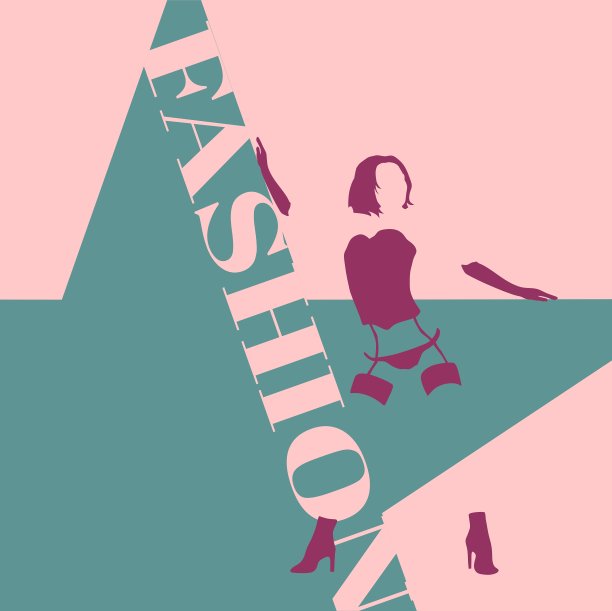 性感女人剪影内衣时尚图片下载