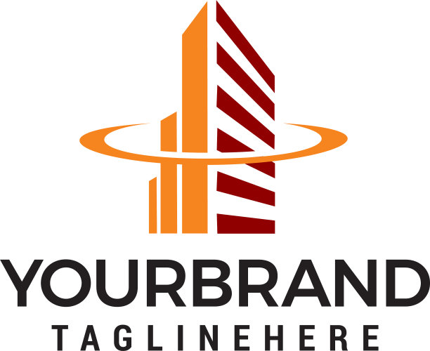 城市建筑标识模板设计图片下载