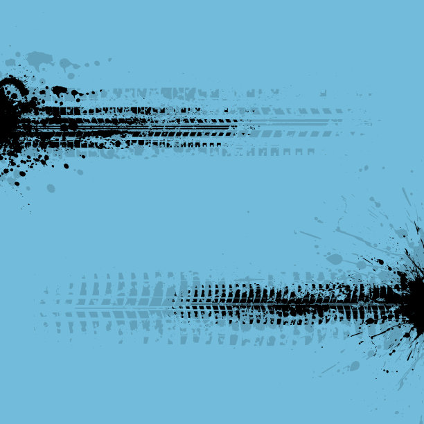 蓝色的轮胎轮廓图片下载
