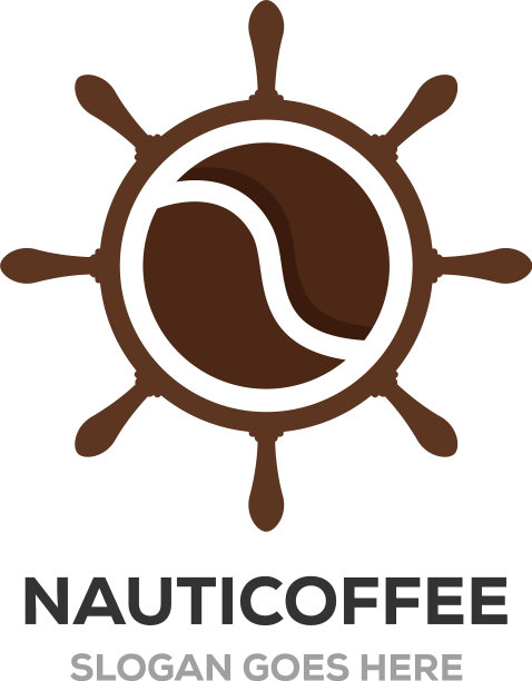 航海与咖啡标志设计的灵感图片下载