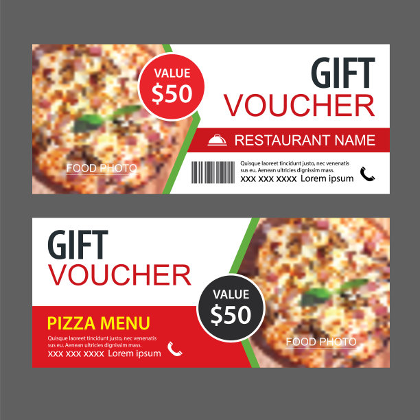 折扣礼券快餐模板设计图片下载