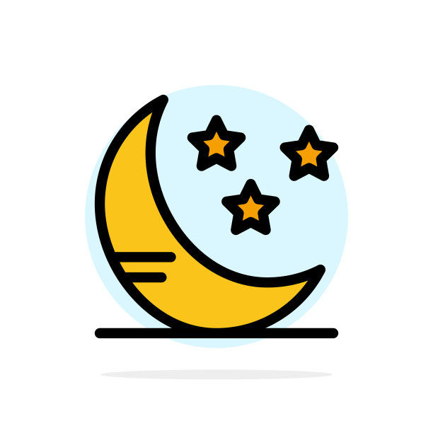 月亮云天气抽象圆背景图片下载