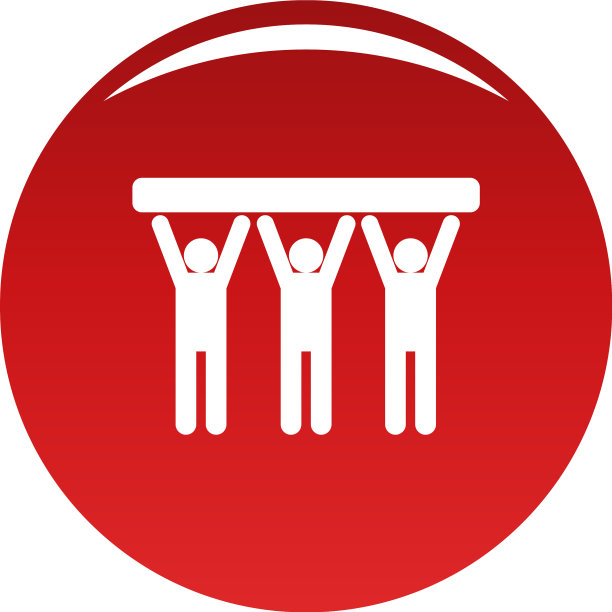 团队合作图标红色图片下载