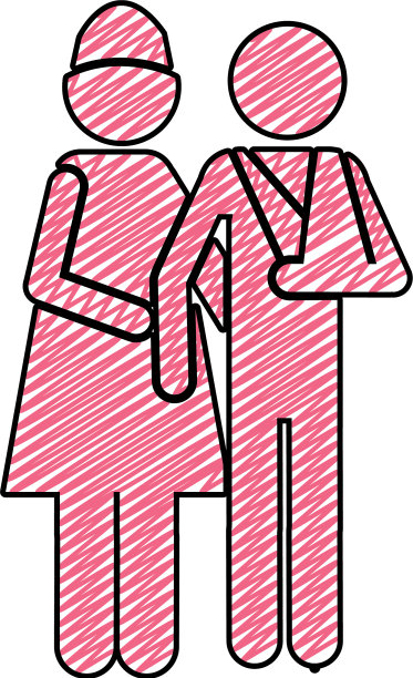 用彩色铅笔画护士象形图图片下载