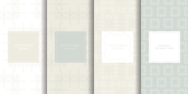 一套无缝模式在浅灰色颜色图片下载