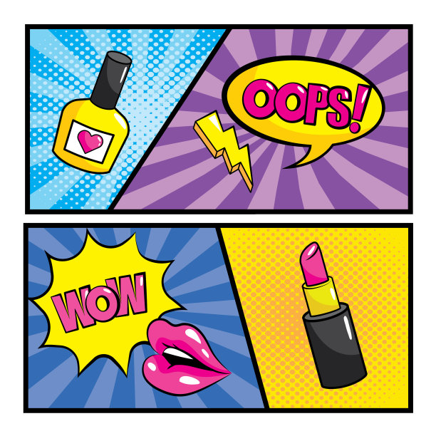 设置流行艺术与聊天气泡信息漫画图片下载