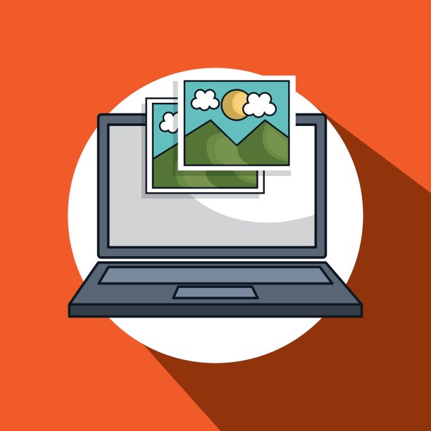 笔记本电脑数据图标图片下载