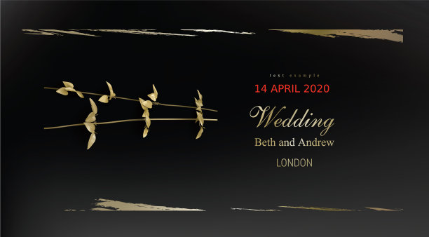 热带黑色和金色的叶子在黑暗的背景图片下载