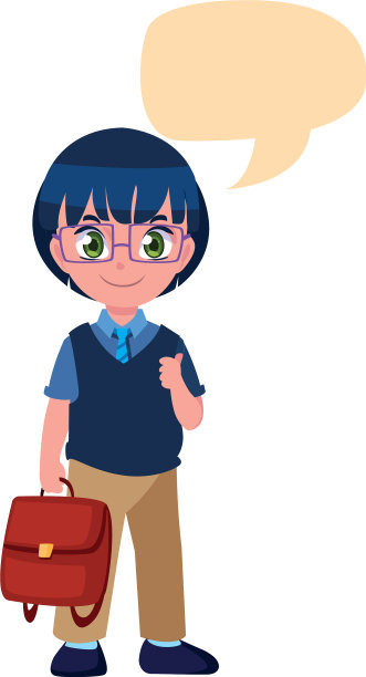 学生与袋谈话泡沫图片下载