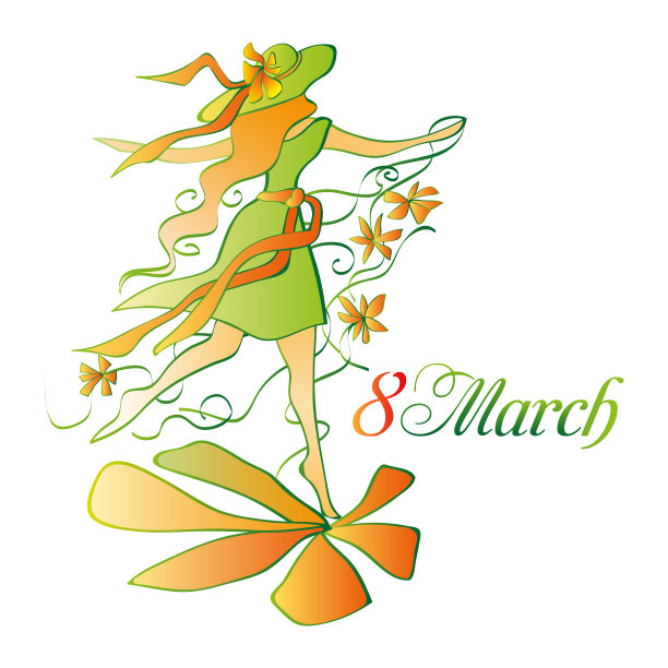 卡片为3月8日妇女节的抽象背景图片下载