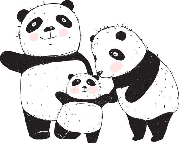 熊猫家族图片下载
