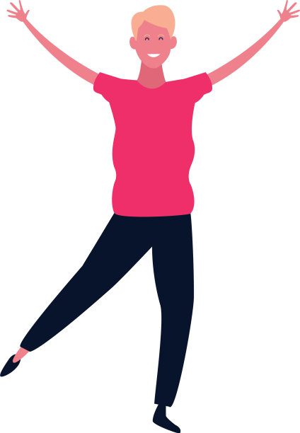 快乐男人舞蹈卡通图片下载