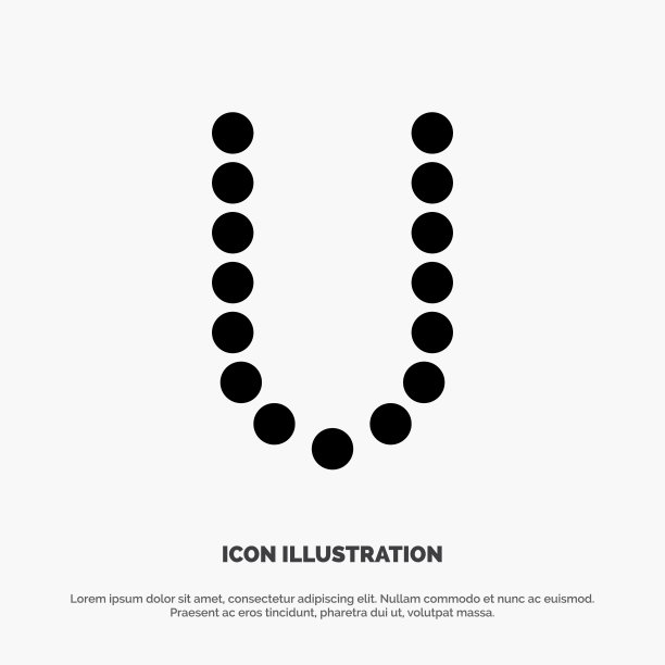 配件美勒克斯项链固体字形图标图片下载