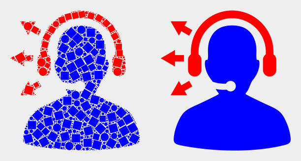 点和平面无线电操作员图标图片下载