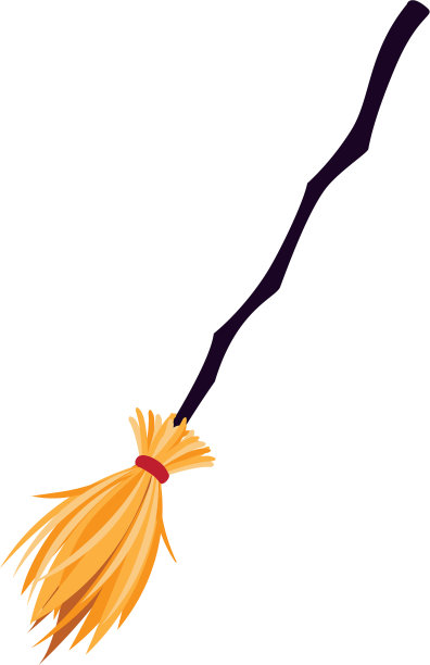 万圣节女巫扫帚图标图片下载