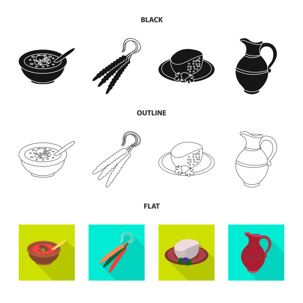 设计文化观光标志套装图片下载