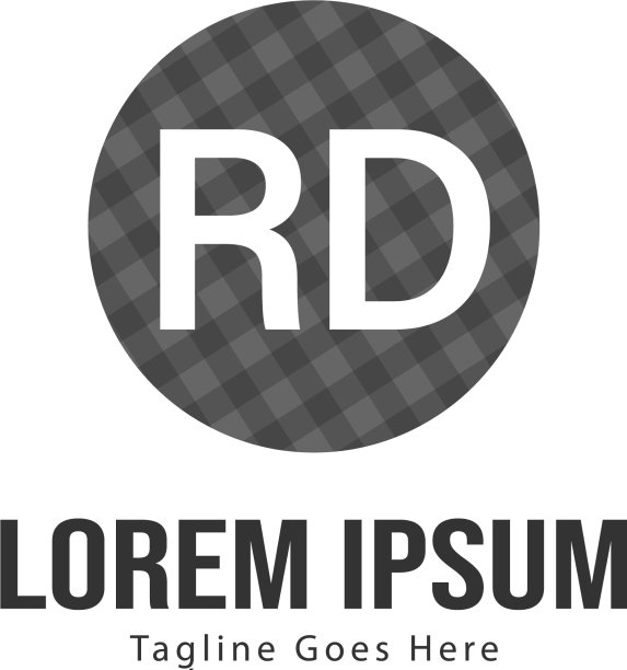 RD字母现代框架logo设计模板图片下载