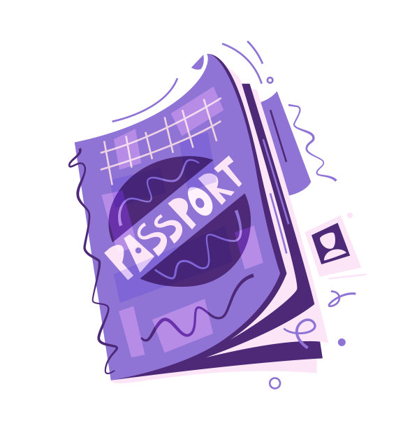 卡通护照航空旅行概念单位图片下载